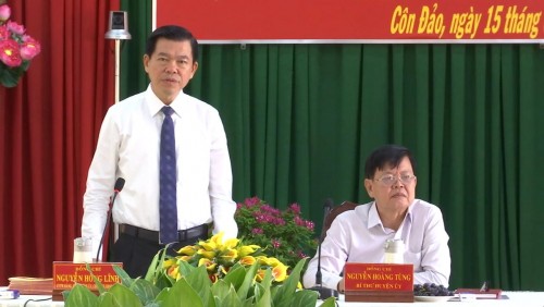 Bí thư Tỉnh ủy Nguyễn Hồng Lĩnh thăm và chúc tết huyện Côn Đảo