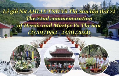 Lễ giỗ Nữ anh hùng Lực lượng Vũ trang Nhân dân Võ Thị Sáu huyện Côn Đảo