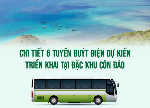 Sơ đồ chi tiết 6 tuyến buýt điện mới ở Côn Đảo: Người dân cần biết