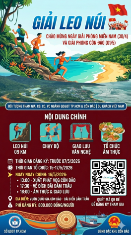 CHINH PHỤC CUNG ĐƯỜNG XANH – TRẢI NGHIỆM GIẢI LEO NÚI CÔN ĐẢO 2026