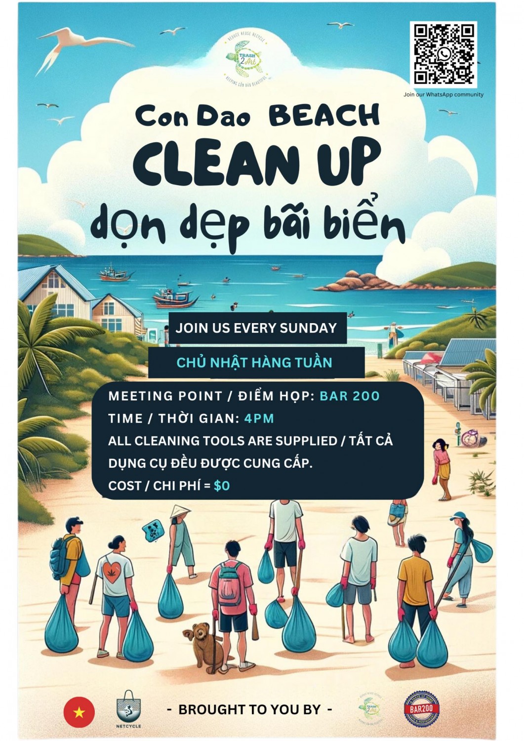 Bar200 chung tay làm sạch bãi biển góp phần giảm thiểu rác thải đại dương